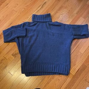 Blue turtleneck